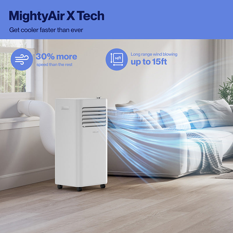 DELLA Traverse Series 8000 BTU Smart WiFi Enabled Portable AC with Remote/App Control, Cools Up To 150 Sq. Ft.
