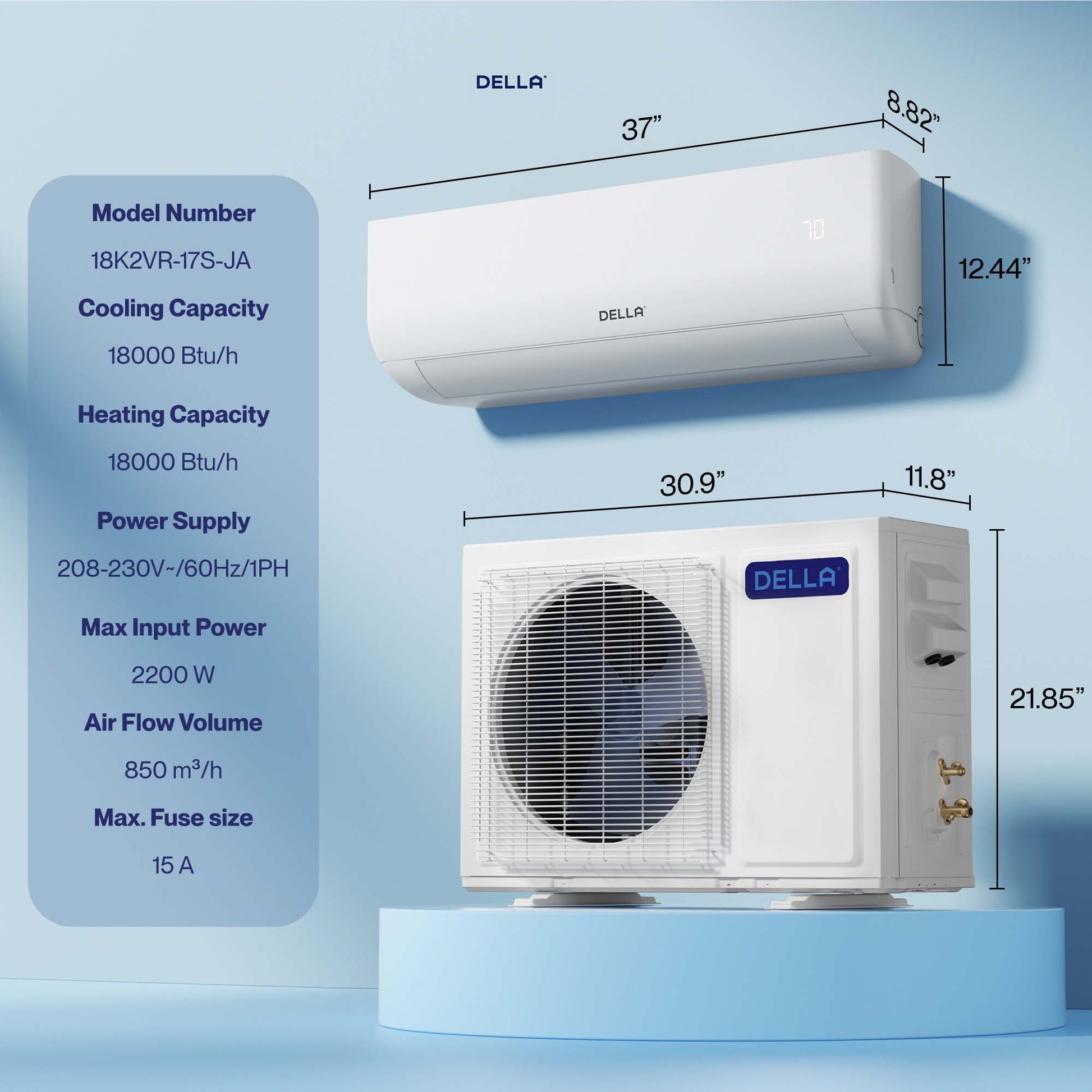 #BTU_18000 BTU SEER2 17 Up to 1000 Sq.Ft.