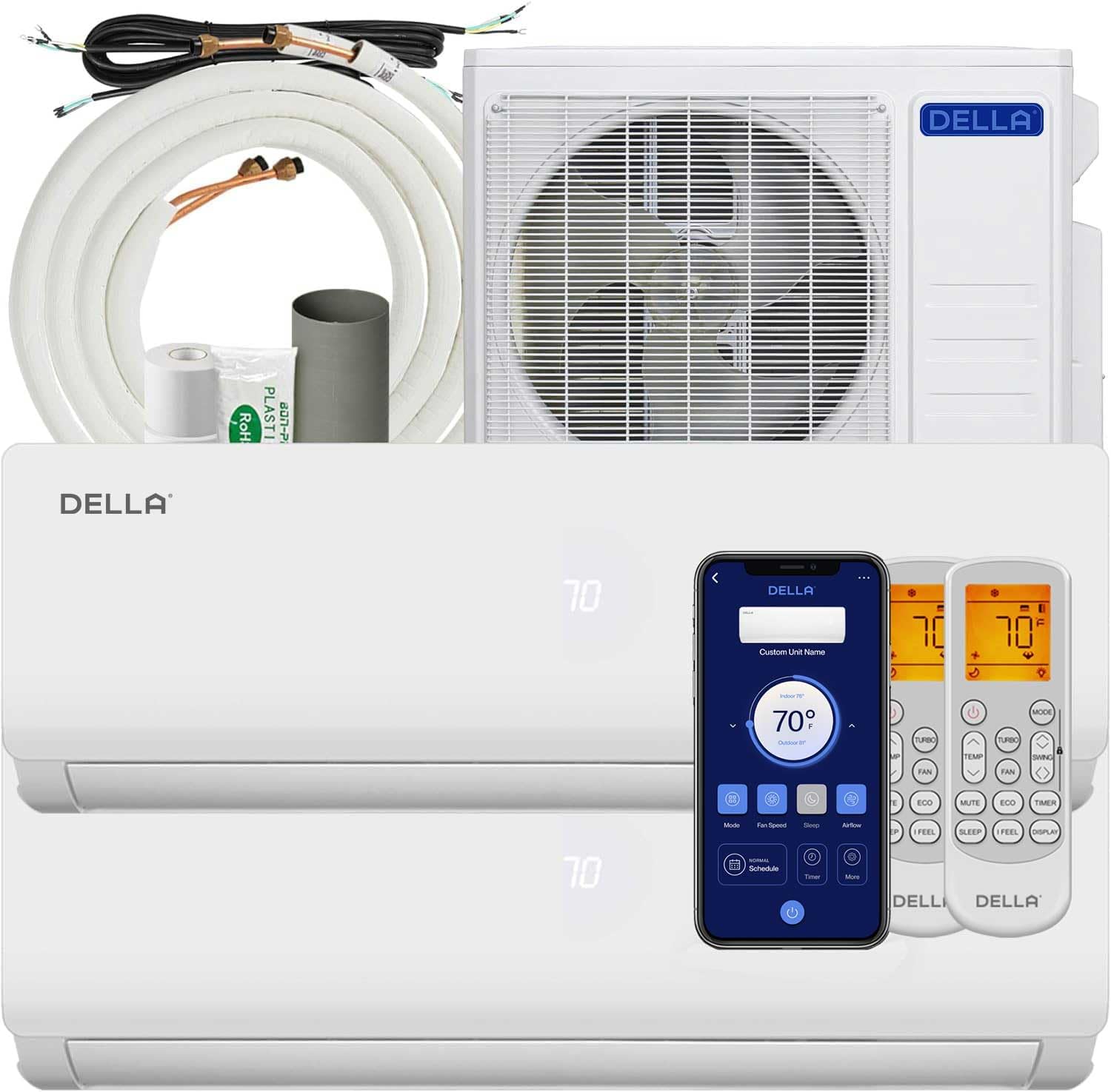 Vario Series 18000 BTU Dual Zone Mini Split AC (9K + 9K) – Up to 800 Sq.Ft.