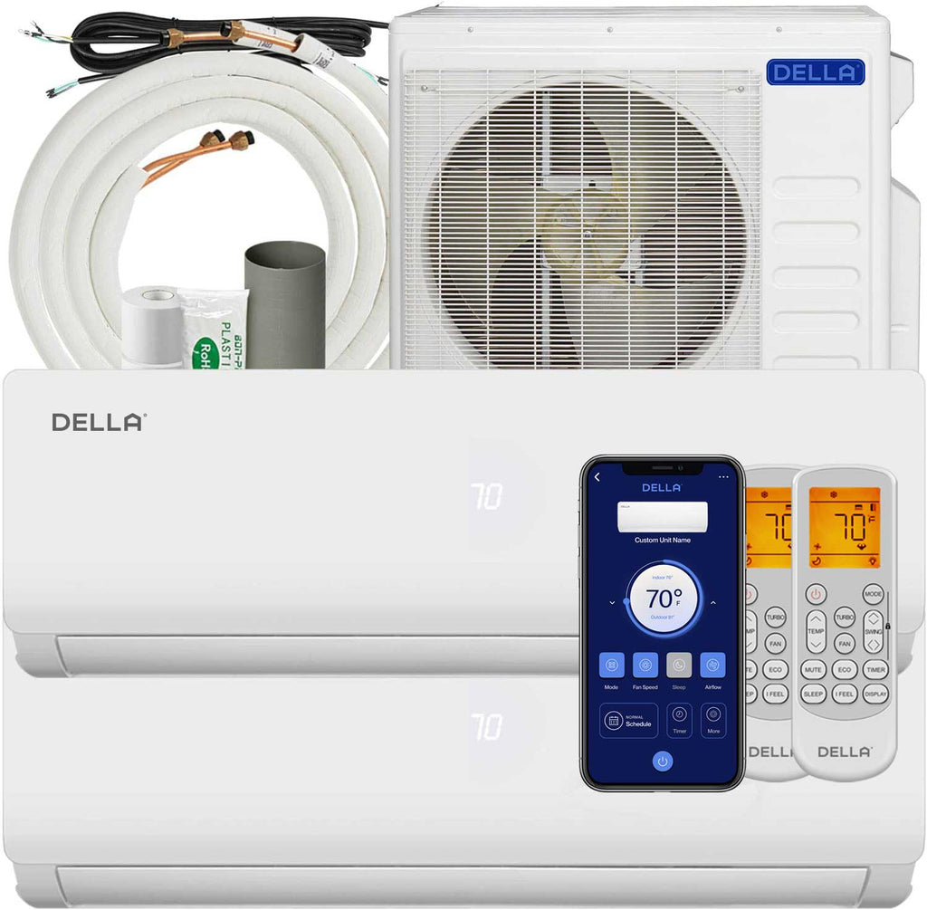 Vario Series 27000 BTU Dual Zone Mini Split AC (12K + 12K) – Up to 1100 Sq.Ft.