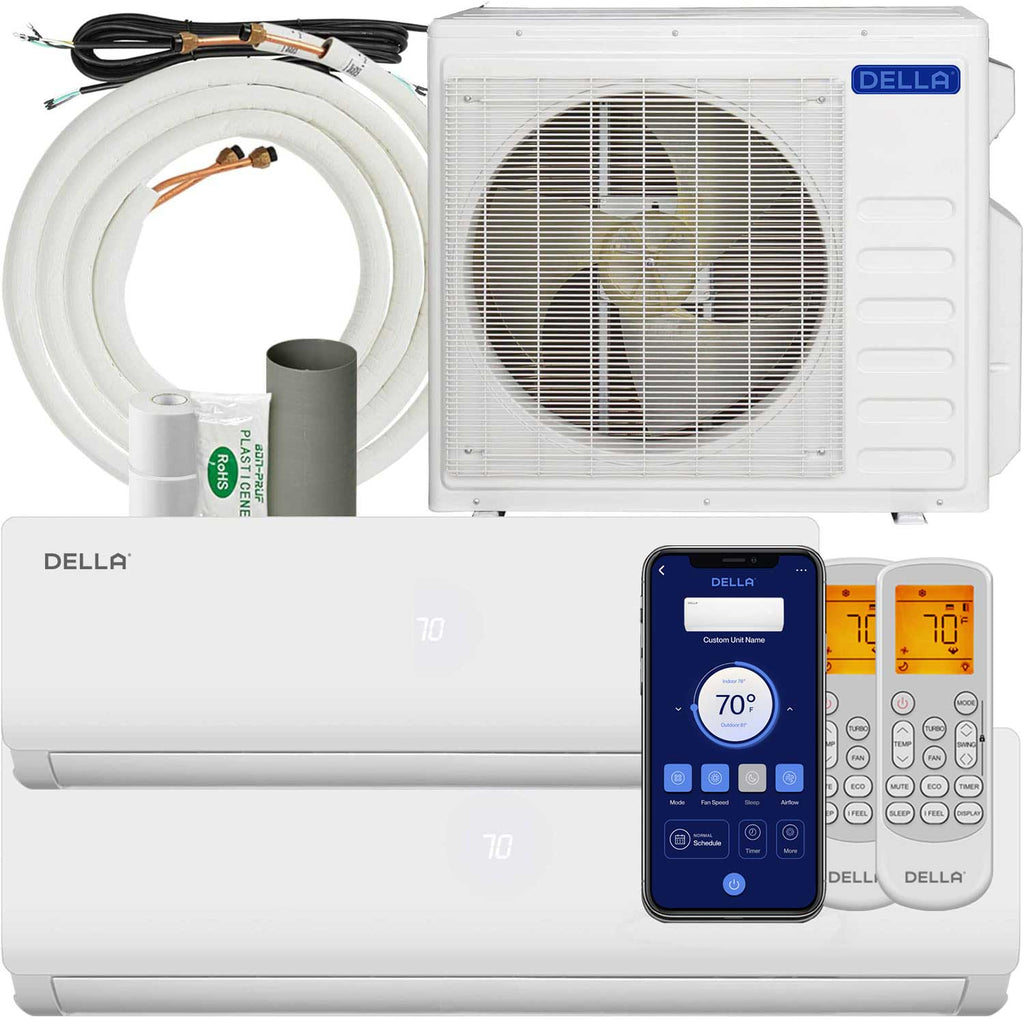 Vario Series 27000 BTU Dual Zone Mini Split AC (12K + 18K) – Up to 1550 Sq.Ft.