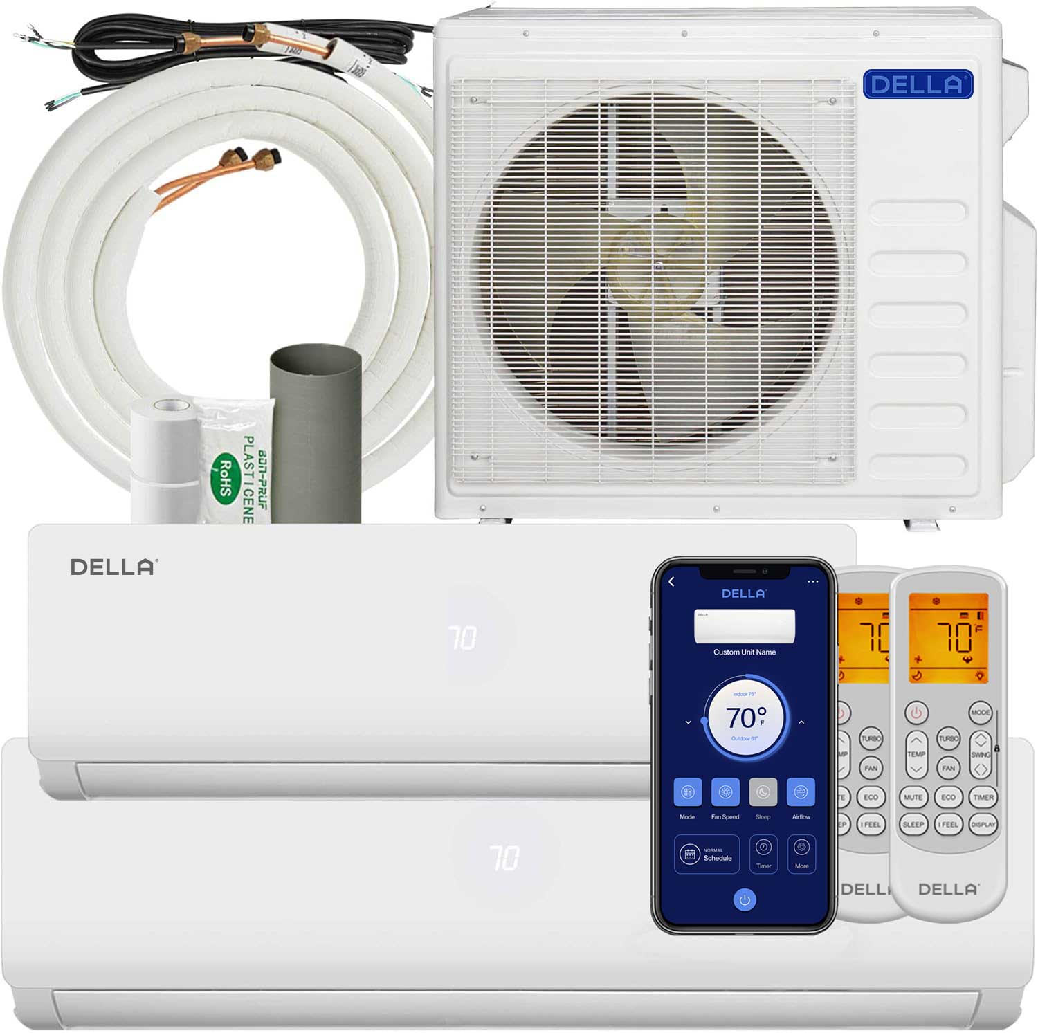 Vario Series 27000 BTU Dual Zone Mini Split AC (9K + 18K) – Up to 1400 Sq.Ft.
