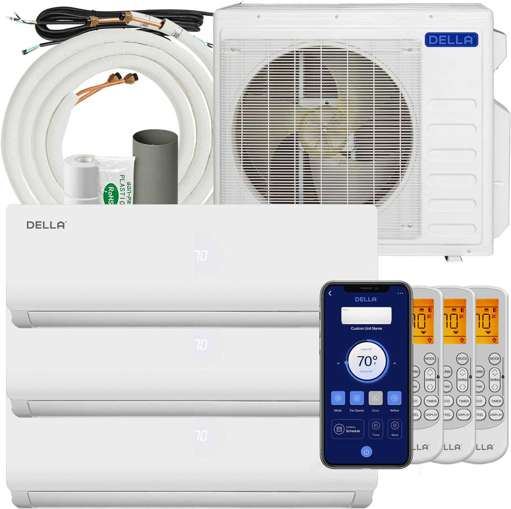 Vario Series 27000 BTU Tri-Zone Mini Split AC (9k+9K+12K) – Up to 1350 Sq.Ft.