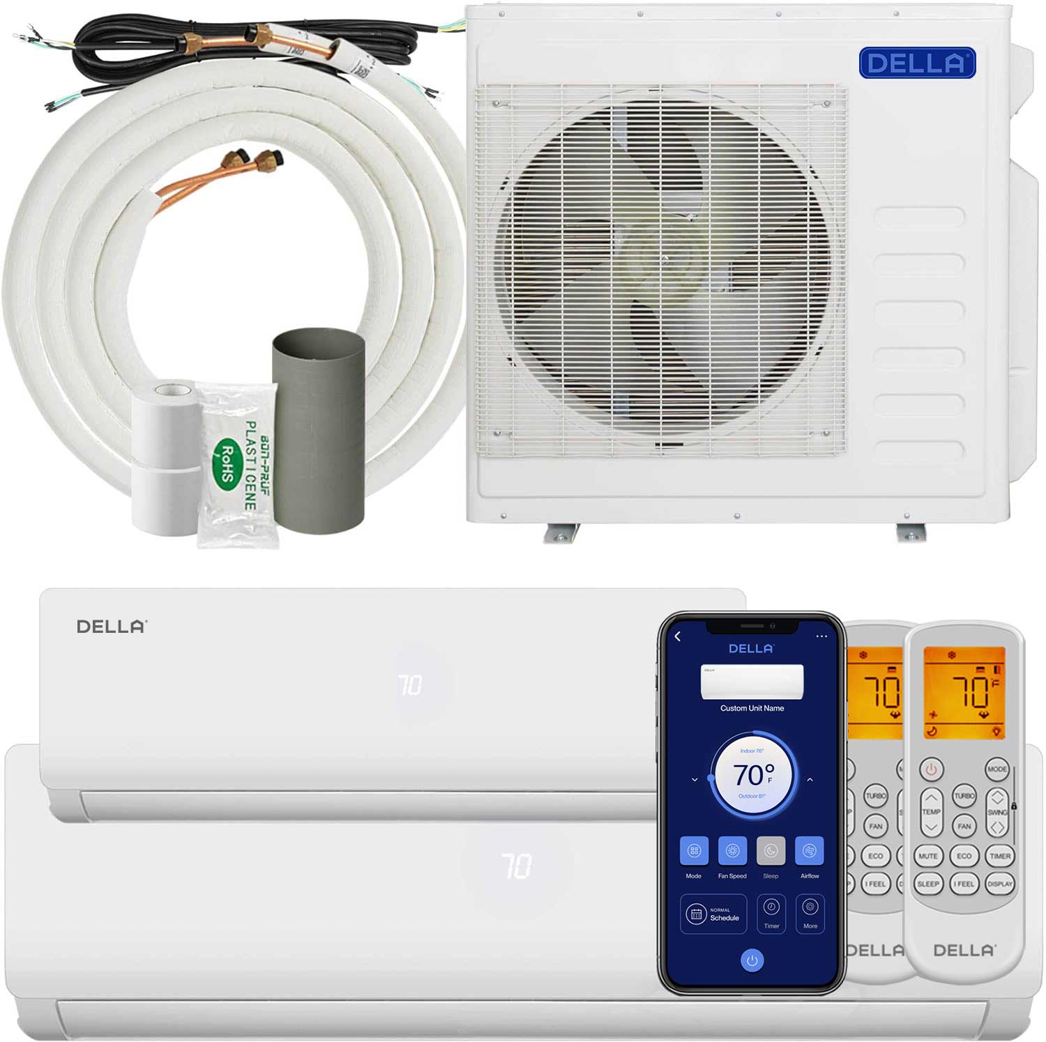 Vario Series 36000 BTU Dual Zone Mini Split AC (9K + 24K) – Up to 1900 Sq.Ft.