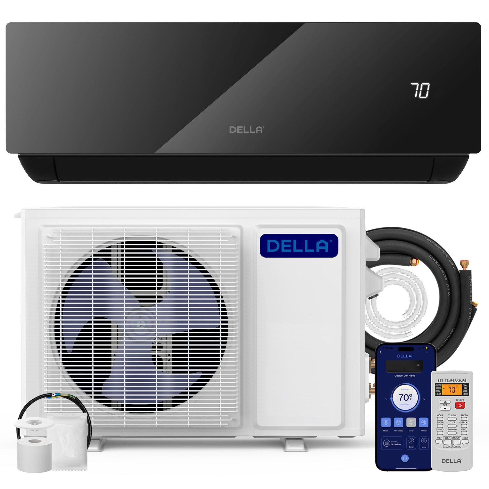 Umbra Series 12000 BTU SEER2 17 Mini-Split Heat Pump AC - Up to 550 Sq.Ft.